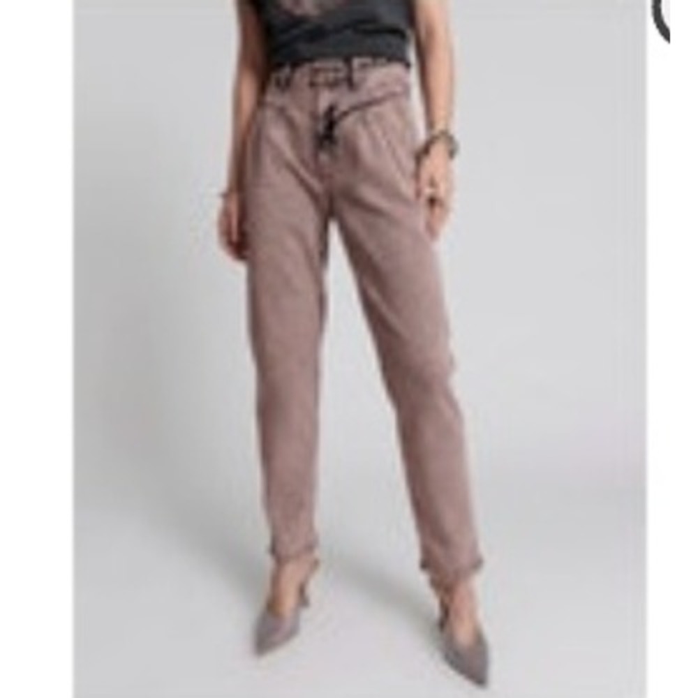 One Teaspoon High Waist Acid Wash Straight Leg Jeans Purple Brown Size 26 NEW